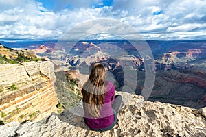 Woman Overlooking Grand Canyon