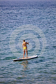 Woman on a paddleboard