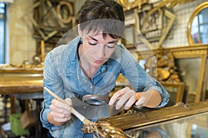 woman painter in art studio