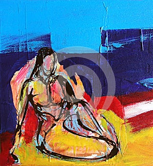 Woman Painting - Odalisque