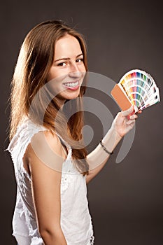 Woman with pantone