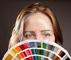 Woman with pantone