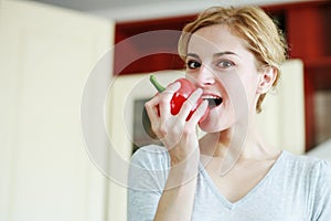 Woman with paprika