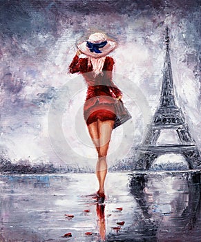 Woman in Paris photo