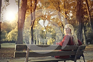 Woman in the park photo