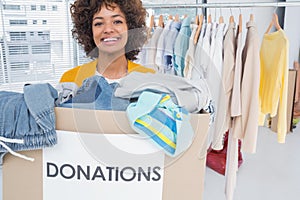 Woman participating at charity photo