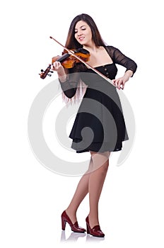 Woman performer playing violin