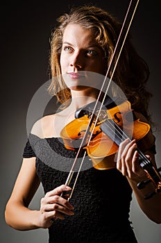 Woman performer with violin