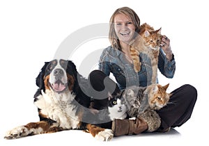 Woman and pet