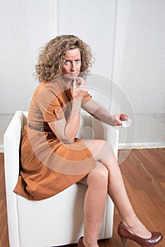 Woman with pharmaceuticals