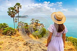 Woman at Phromthep Cape at Phuket