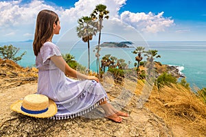 Woman at Phromthep Cape at Phuket