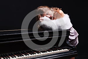Woman and piano