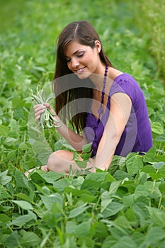 Woman picking