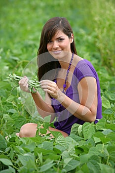 Woman picking