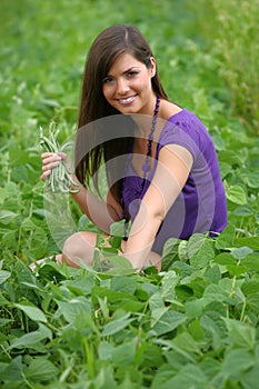 Woman picking