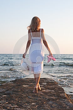 Woman on the pier