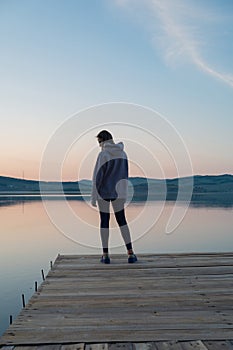 Woman on the pier