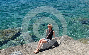 Woman on the pier