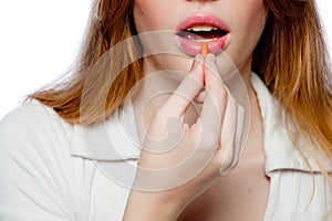 Woman With Pill