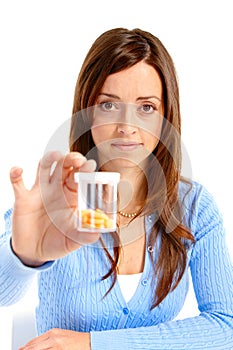 Woman with pills