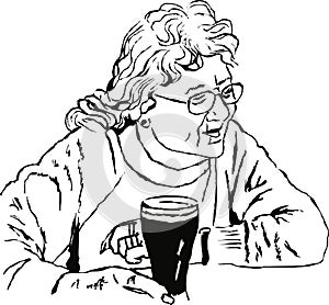 Woman with a pint