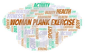 Woman Plank Exercise word cloud