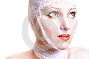 The woman after plastic operation