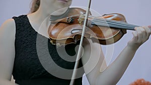 Woman playing fiddle