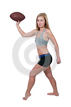 Woman Playing Football
