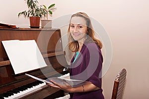 Woman playing the piano