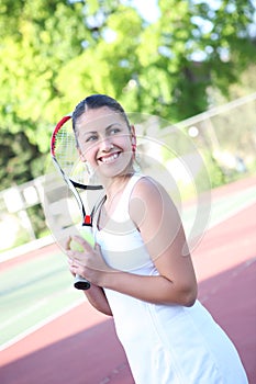 Woman Playing Tennis