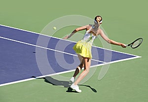 Woman playing tennis