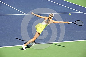 Woman playing tennis