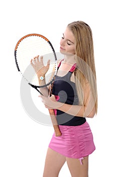 Woman playing tennis