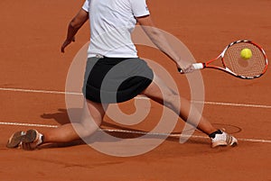 Woman playing tennis