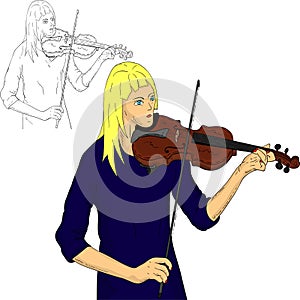 Woman playing violin