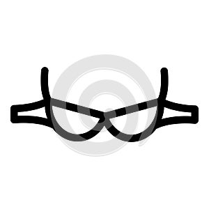 Woman plunge bra icon, outline style
