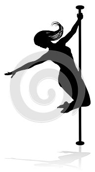 Pole Dancing Woman Silhouette