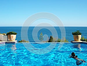 Woman In Pool