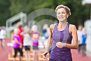 Woman portrait doing sport