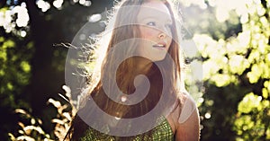 Woman Portrait Relax Nature Concept