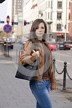 Woman portrait on the street