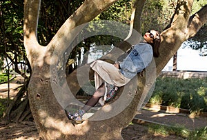 Woman posing in lisbon