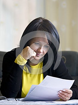 Woman positive about her bills