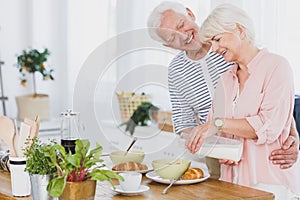 Woman pouring milk