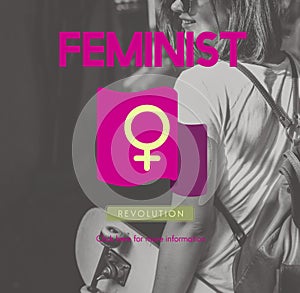 Woman Power Feminist Equal Rights Concept photo