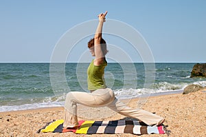 Woman practice yoga asana