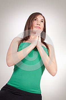 Woman practicing yoga