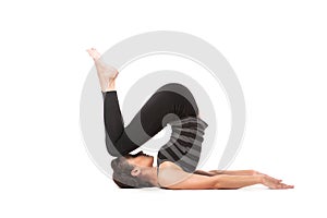 Woman practicing yoga